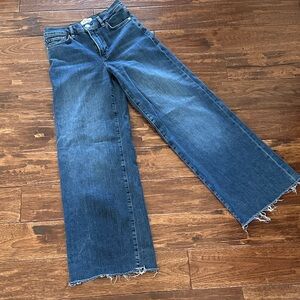Frame Denim Dark Blue Wide Leg Jeans